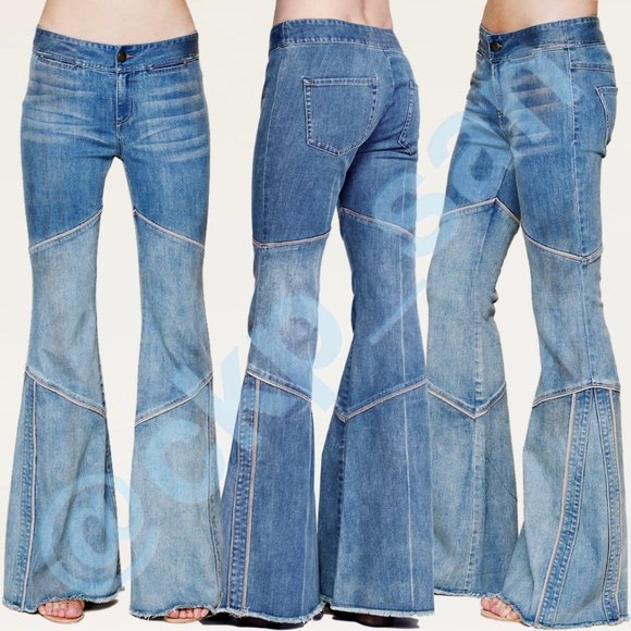 Super Rare Free People Seamed Bambi Flare Size 24 - Picture 2 of 15